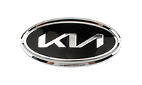 Kia logotipo de vehículos modernos en plata
