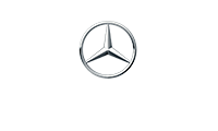 Logotipo de vehículos Mercedes-Benz en plata